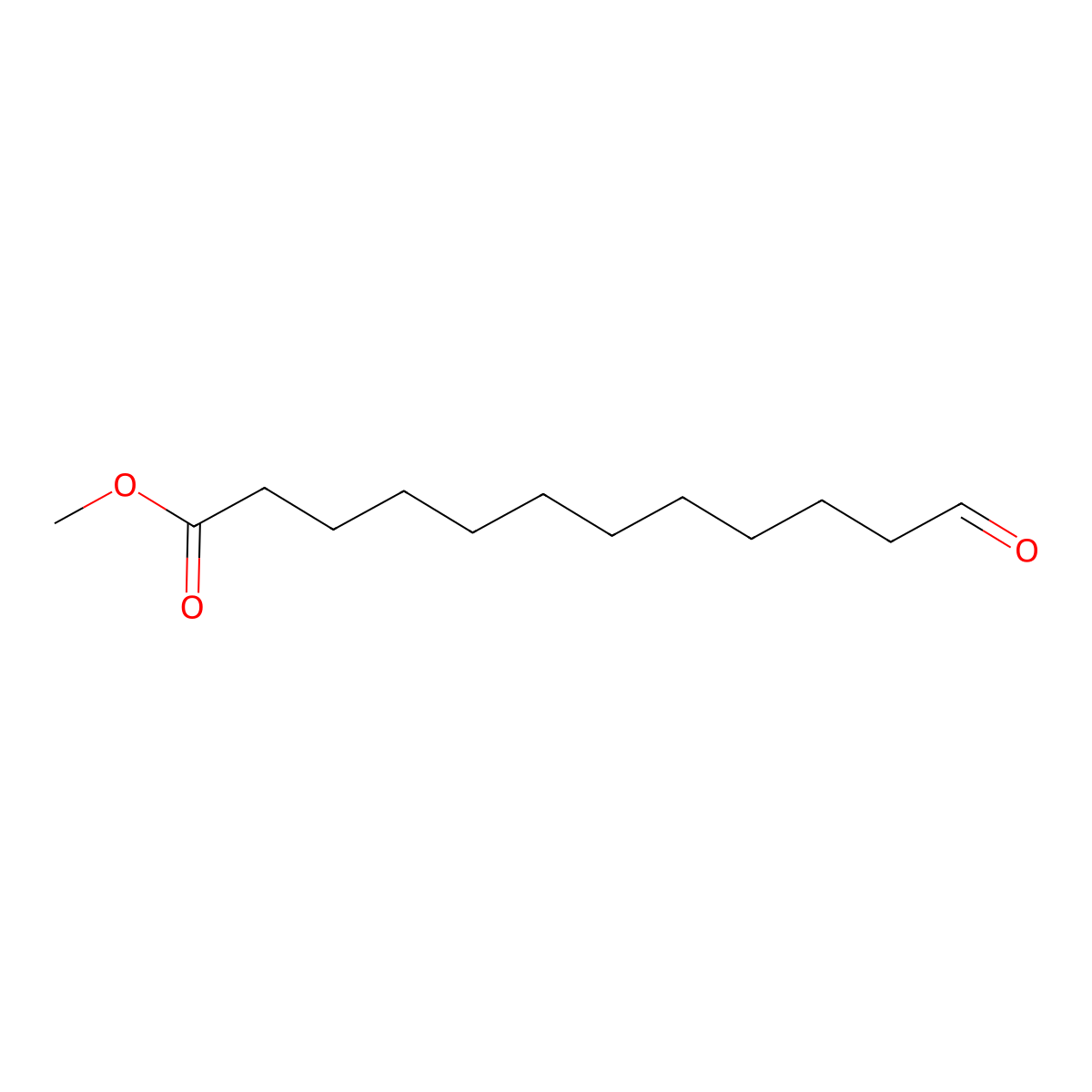 12-Oxo-dodecanoic acid methyl ester molecular structure, CAS 2009-59-8