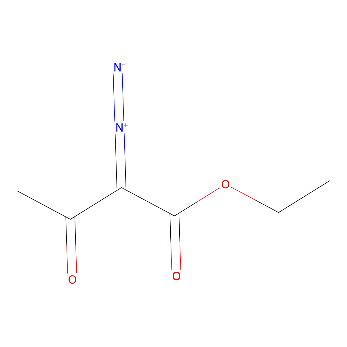 Ethyl diazoacetoacetate molecular structure, CAS 2009-97-4