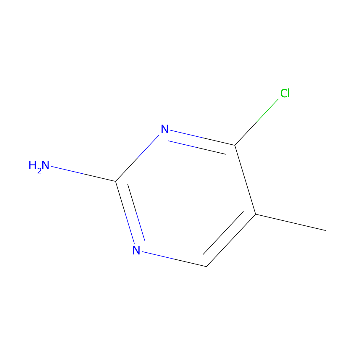 4-Chloro-5-methylpyrimidin-2-amine molecular structure, CAS 20090-58-8
