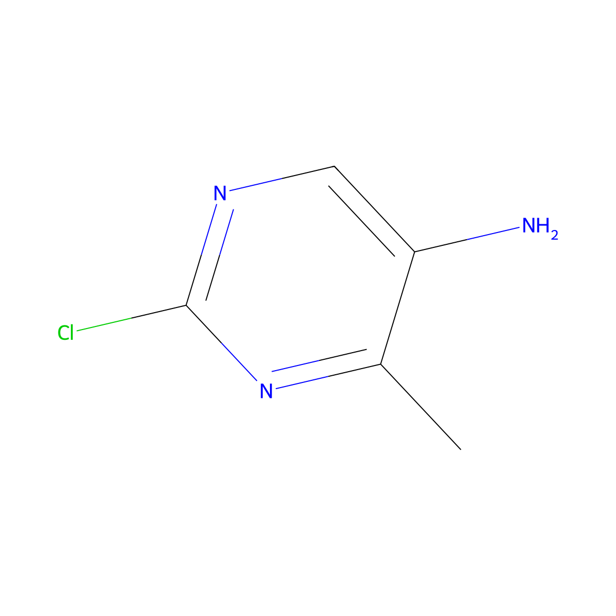 2-Chloro-4-methylpyrimidin-5-amine molecular structure, CAS 20090-69-1