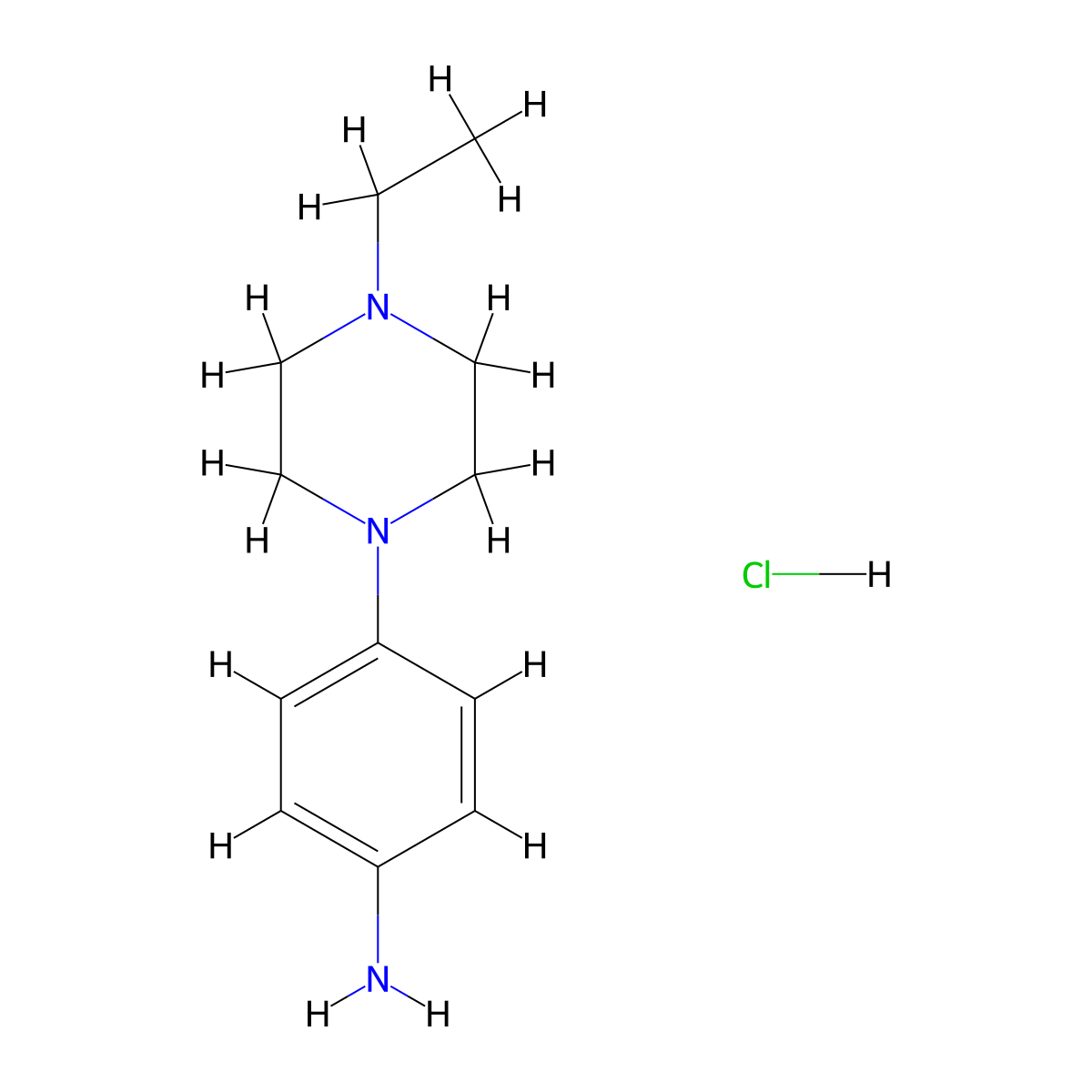 4-(4-Ethylpiperazin-1-yl)aniline hydrochloride molecular structure, CAS 2009011-61-2