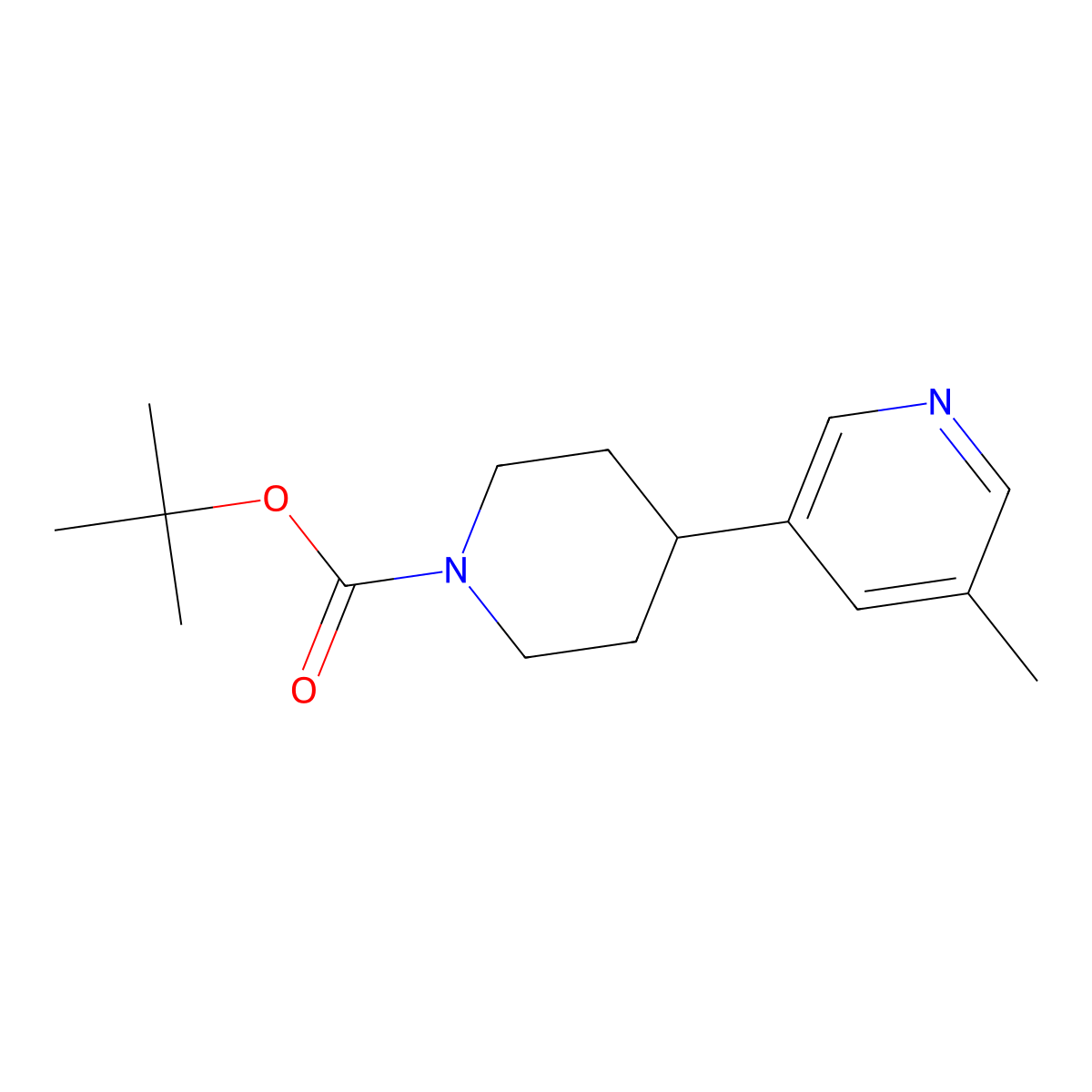 tert-Butyl 4-(5-methylpyridin-3-yl)piperidine-1-carboxylate molecular structure, CAS 2009039-82-9