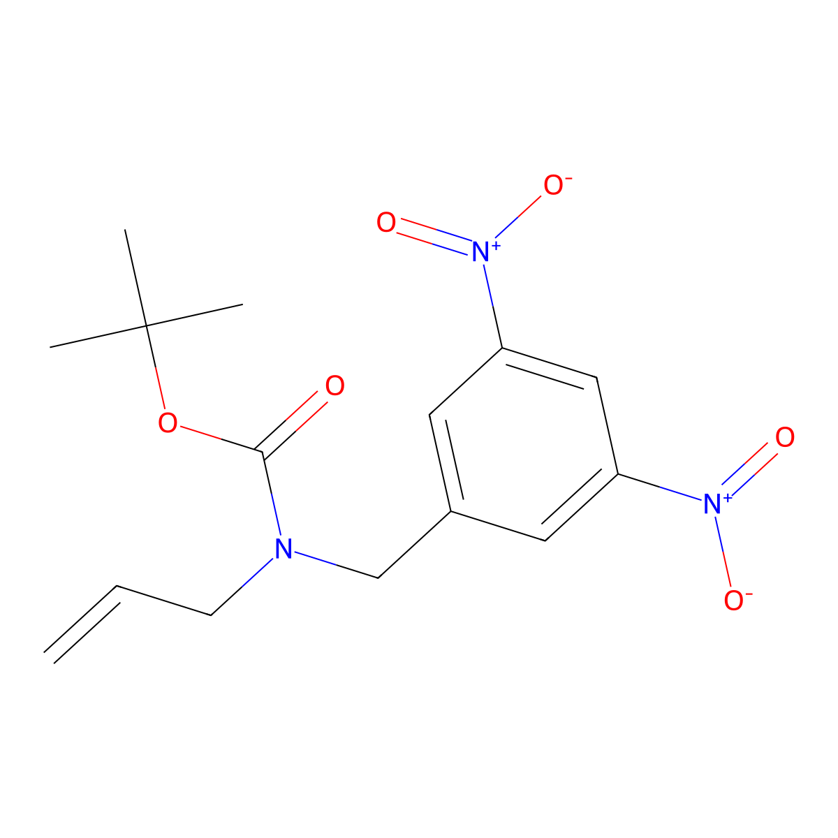 Tert-butyl allyl(3,5-dinitrobenzyl)carbamate molecular structure, CAS 2009210-29-9