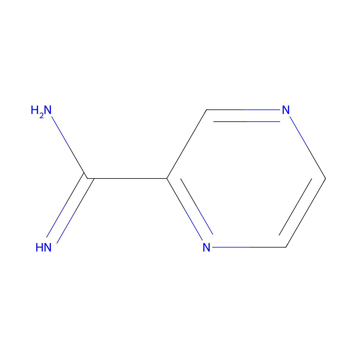 Pyrazine-2-carboximidamide molecular structure, CAS 200928-43-4
