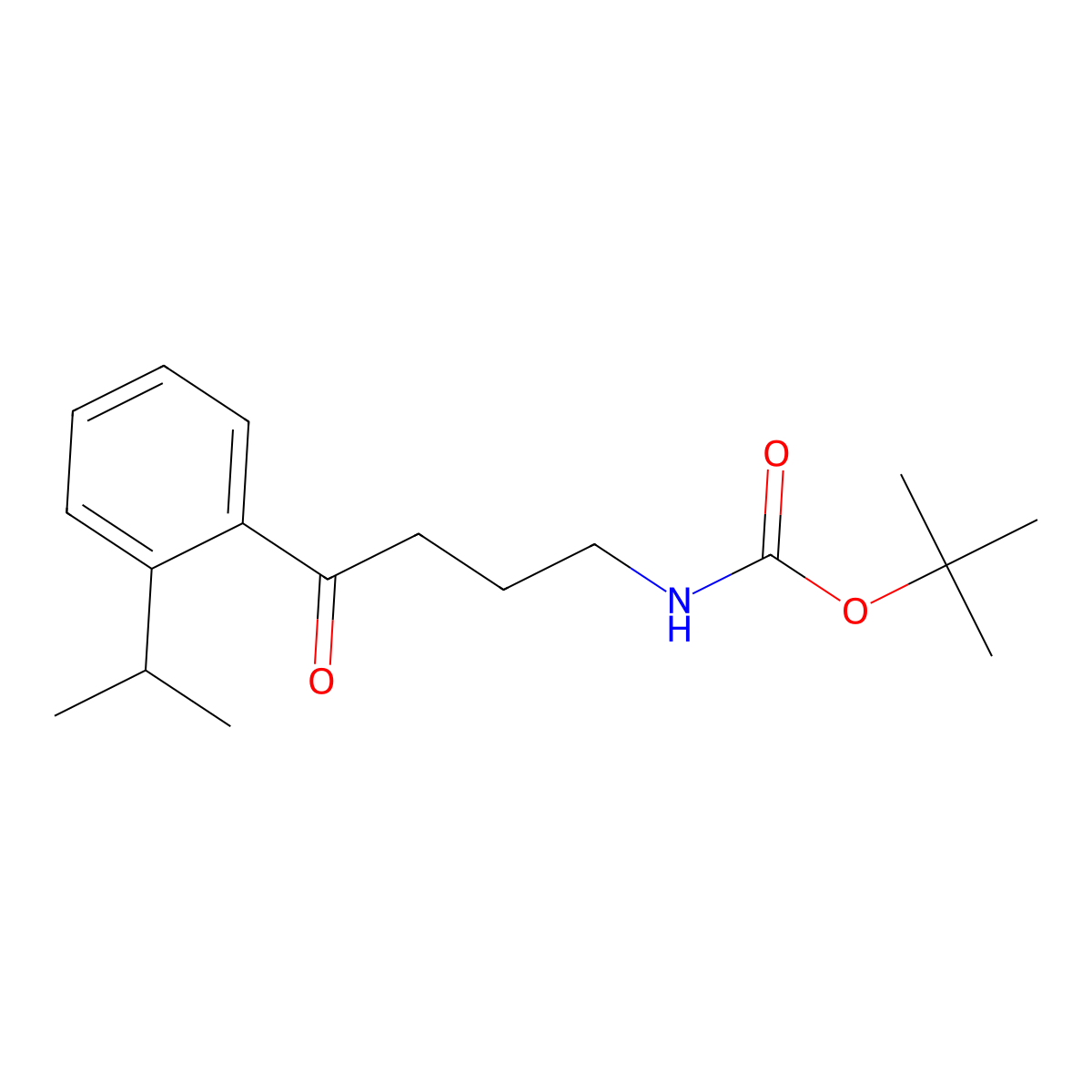 tert-Butyl N-{4-oxo-4-[2-(propan-2-yl)phenyl]butyl}carbamate molecular structure, CAS 2009303-85-7