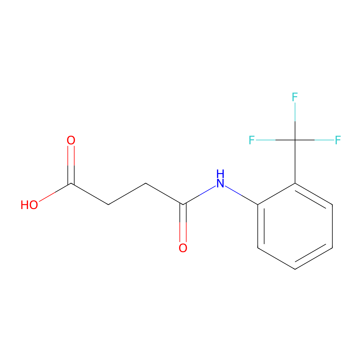 4-Oxo-4-[2-(trifluoromethyl)anilino]butanoic acid molecular structure, CAS 200933-12-6