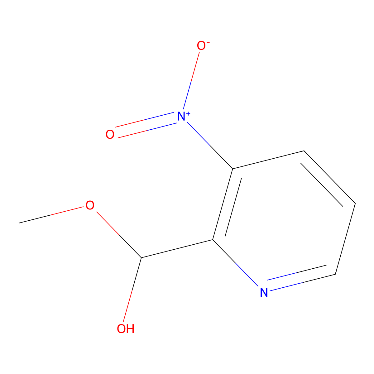 Methoxy(3-nitropyridin-2-yl)methanol molecular structure, CAS 200933-25-1