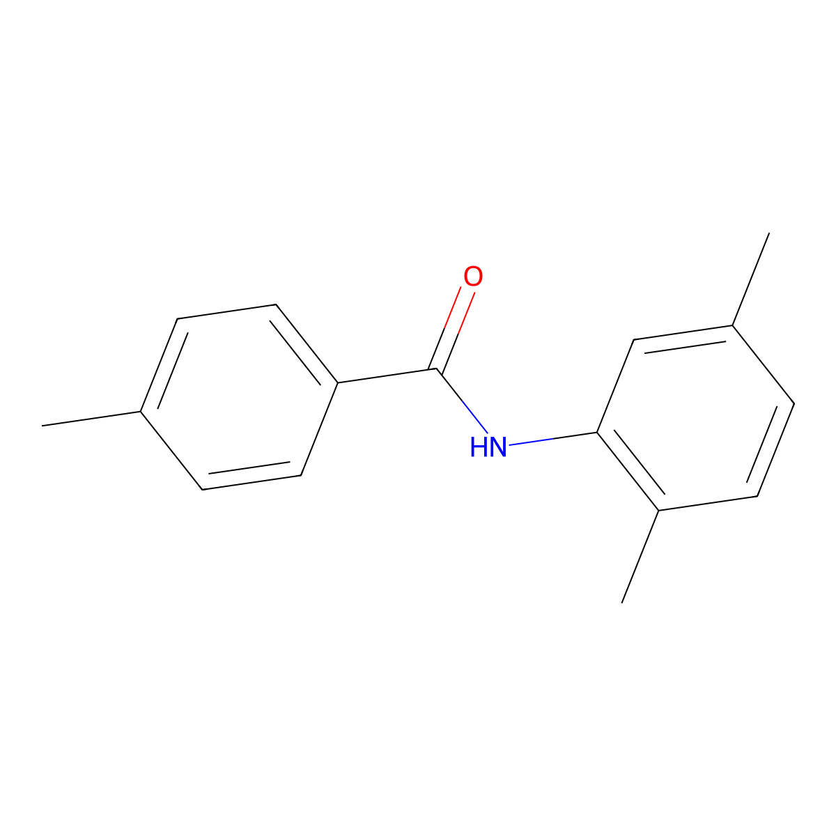 N-(2,5-dimethylphenyl)-4-methylbenzamide molecular structure, CAS 200934-09-4