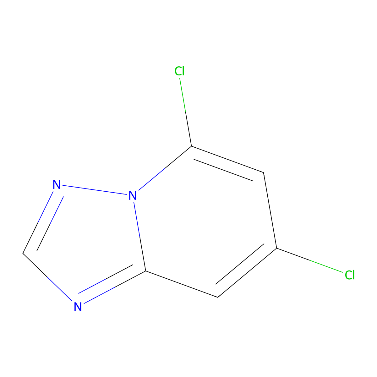 5,7-Dichloro-(1,2,4)triazolo(1,5-a)pyridine molecular structure, CAS 2009345-75-7