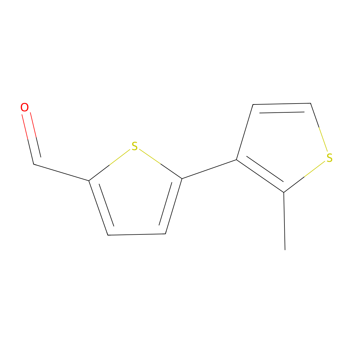 5-(2-Methylthiophen-3-yl)thiophene-2-carbaldehyde molecular structure, CAS 2009351-08-8