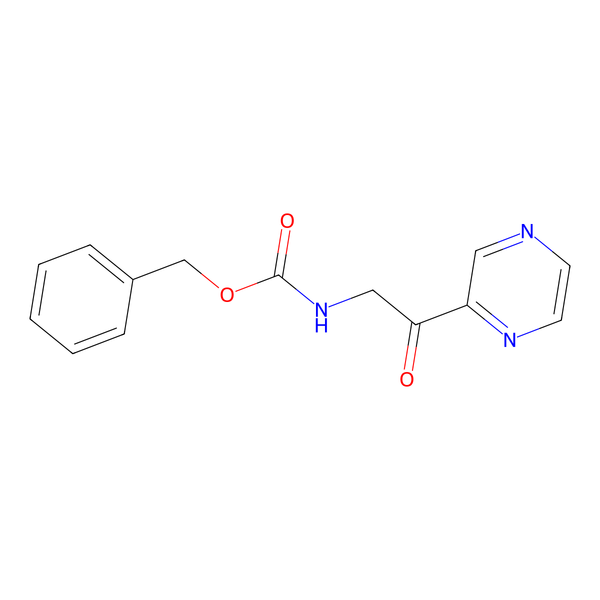 benzyl N-[2-oxo-2-(pyrazin-2-yl)ethyl]carbamate molecular structure, CAS 2009354-77-0