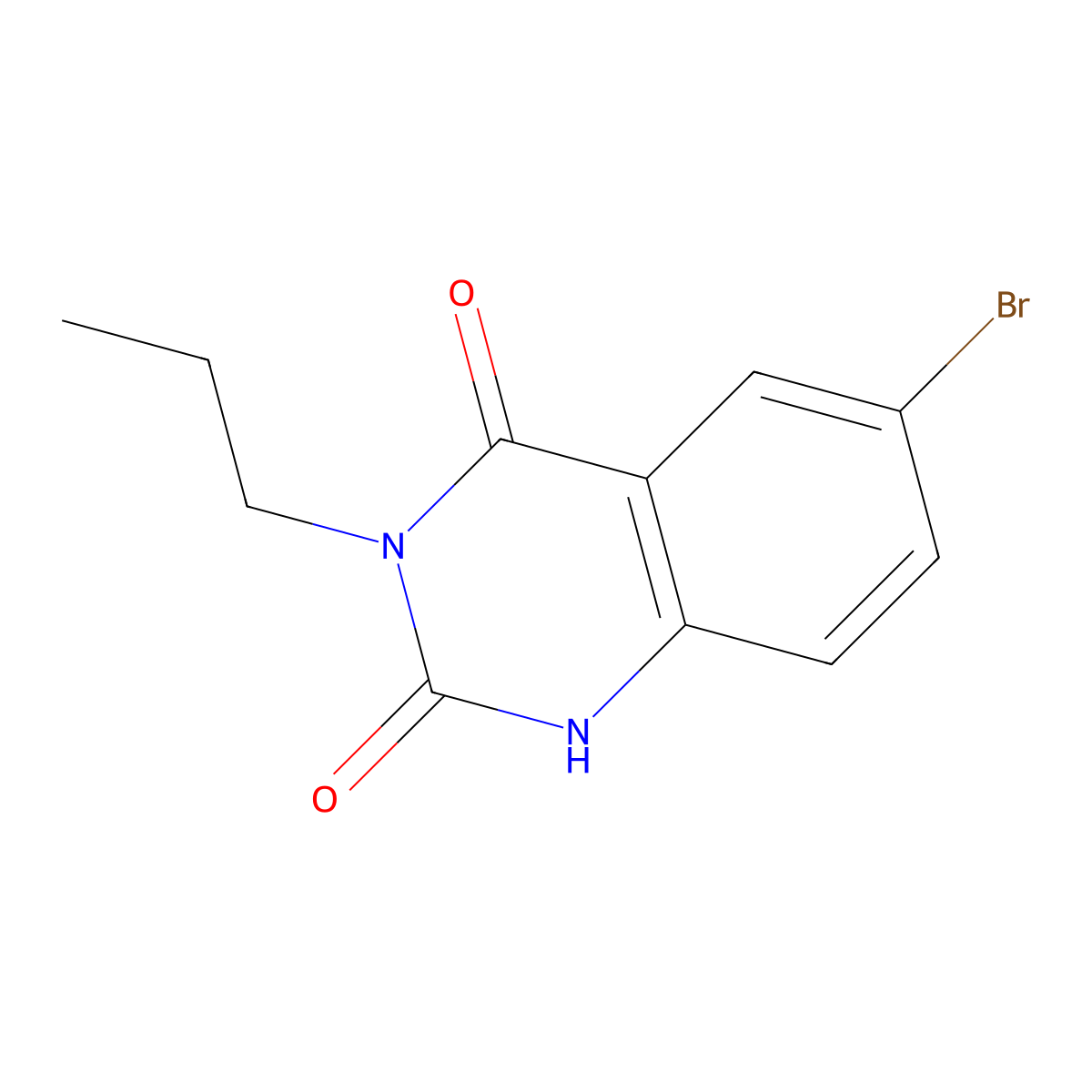 6-bromo-3-propyl-2,4(1H,3H)-quinazolinedione molecular structure, CAS 200938-70-1