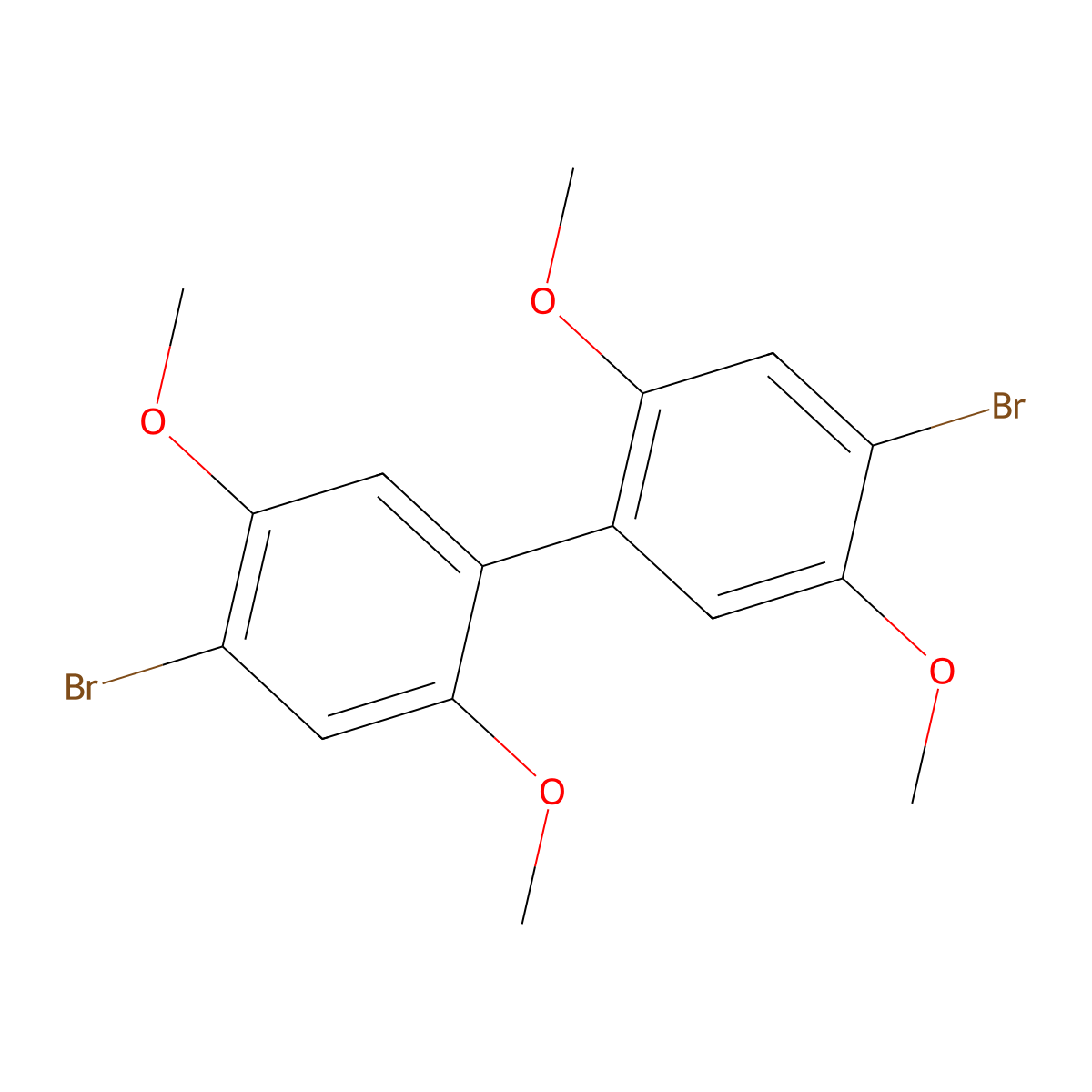 4,4'-Dibromo-2,2',5,5'-tetramethoxybiphenyl molecular structure, CAS 200943-34-6