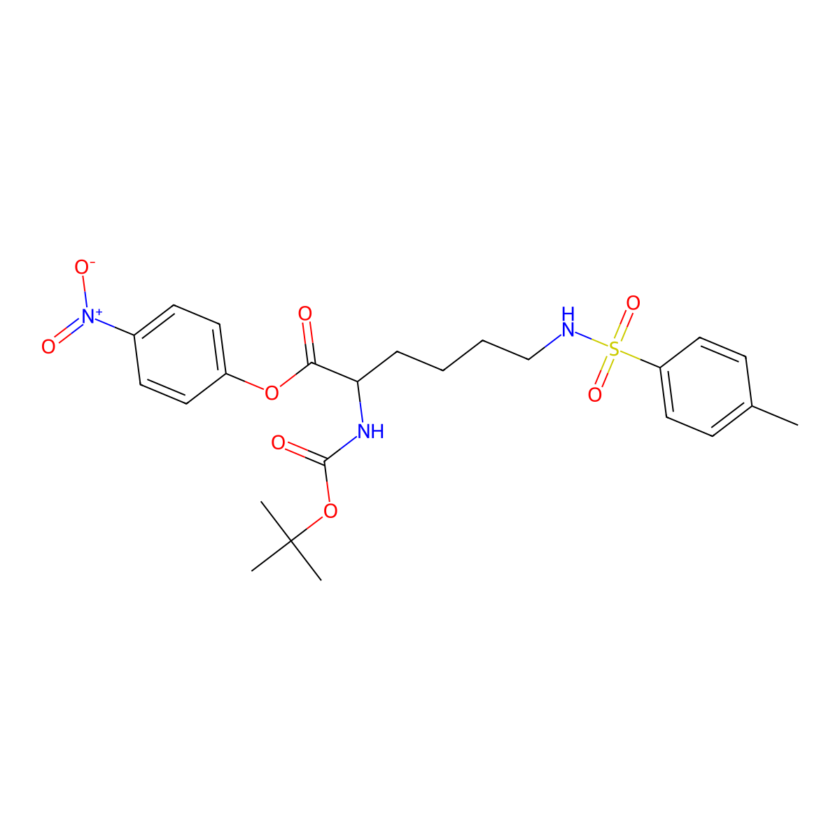 Boc-lys(tos)-onp molecular structure, CAS 200943-66-4
