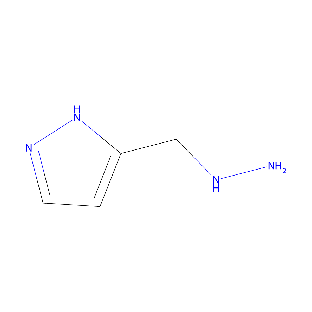 5-(hydrazinylmethyl)-1H-pyrazole molecular structure, CAS 2009454-39-9