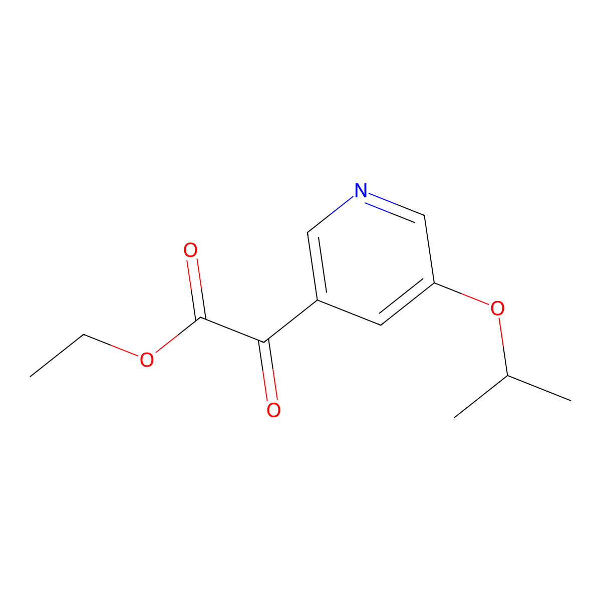 Ethyl 5-(1-methylethoxy)-alpha-oxo-3-pyridineacetate molecular structure, CAS 2009459-01-0