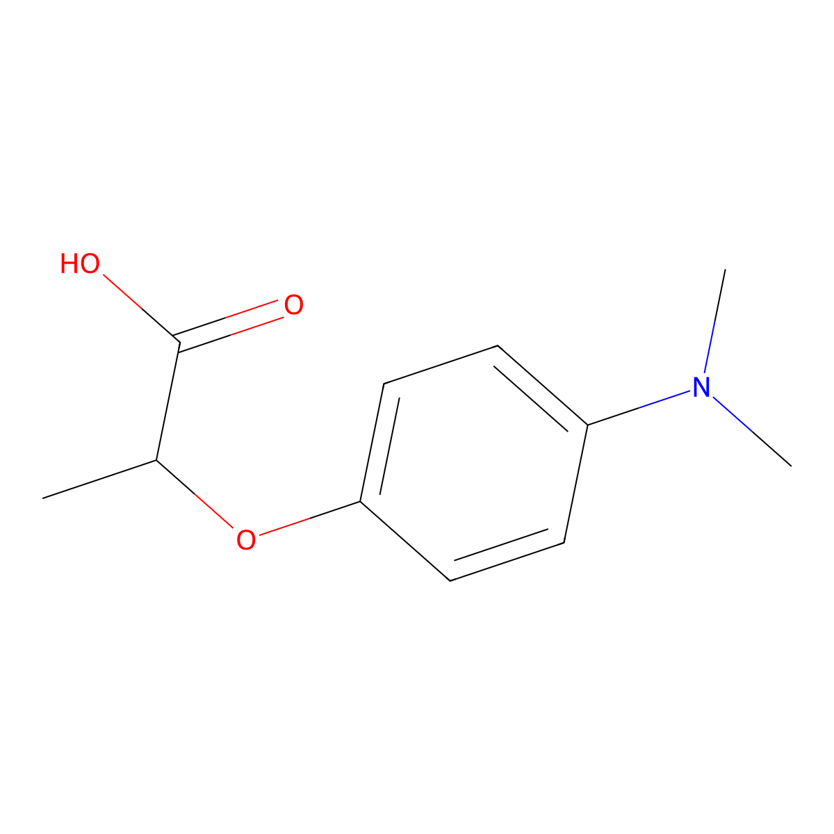 2-[4-(Dimethylamino)phenoxy]propanoic acid molecular structure, CAS 200947-47-3