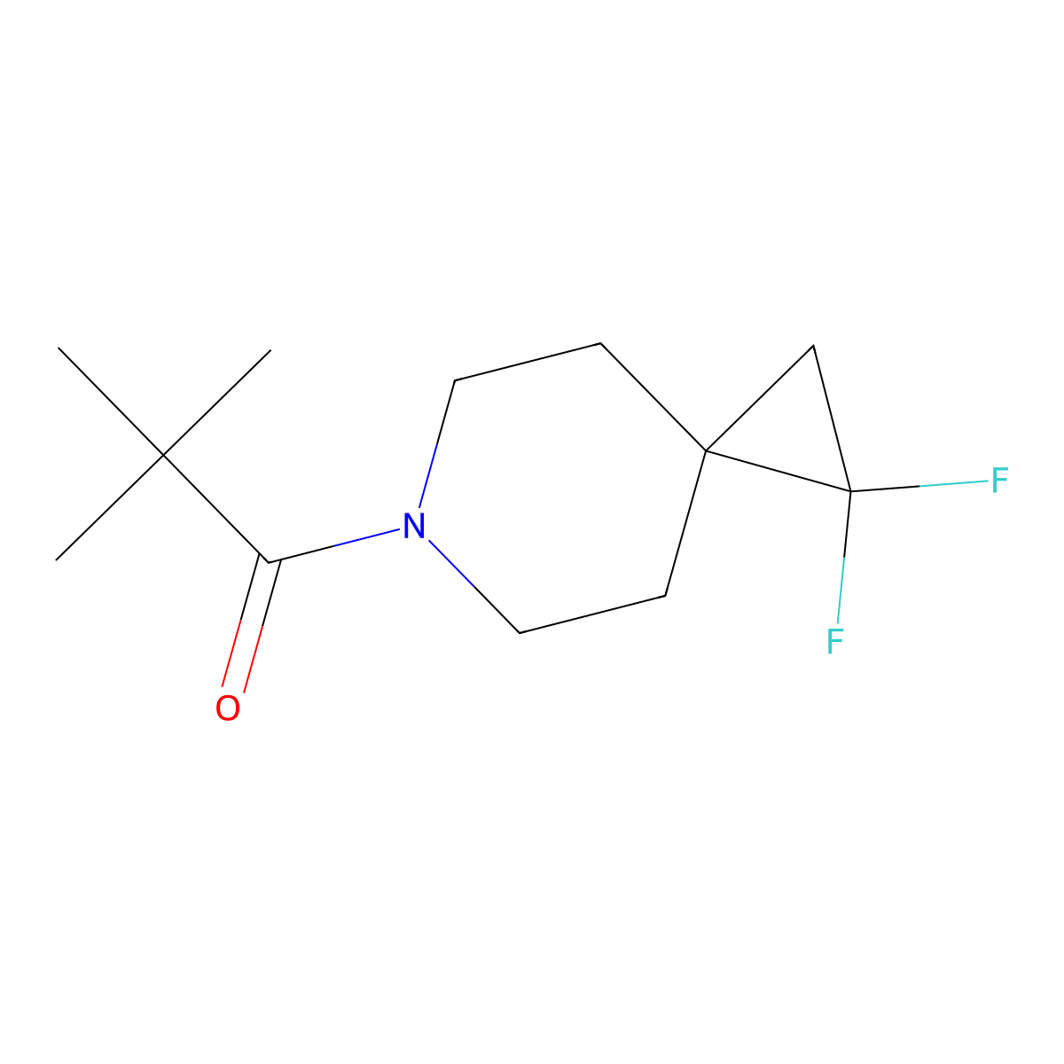 1-(1,1-Difluoro-6-azaspiro[2.5]octan-6-yl)-2,2-dimethylpropan-1-one molecular structure, CAS 2009520-65-2