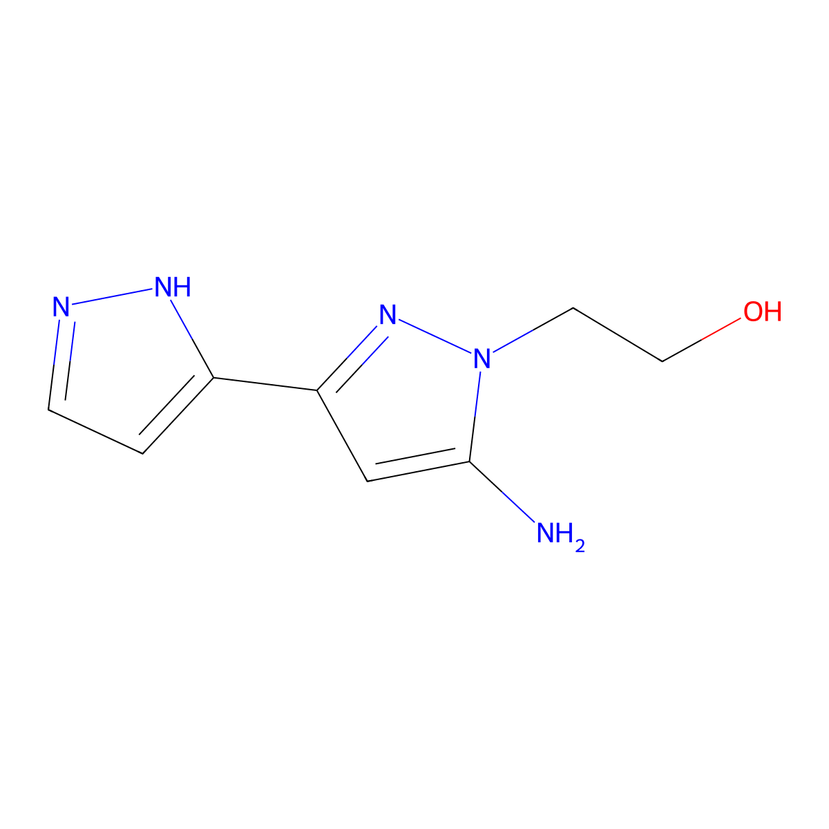 2-(5-Amino-1h,2'h-[3,3'-bipyrazol]-1-yl)ethan-1-ol molecular structure, CAS 2009529-36-4