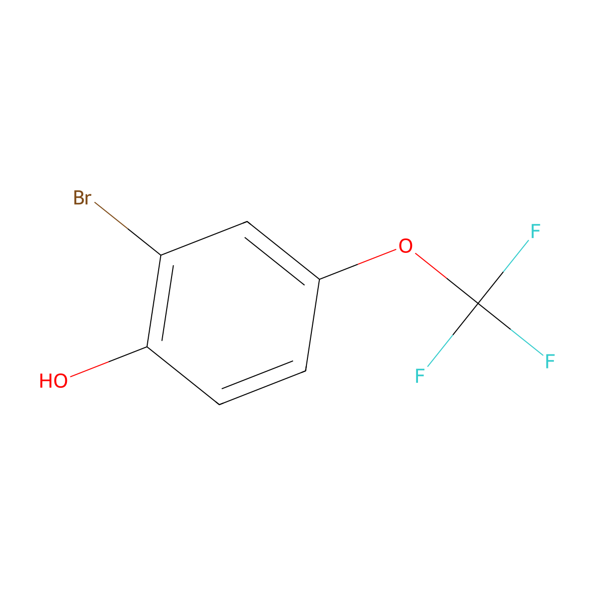 2-Bromo-4-(trifluoromethoxy)phenol molecular structure, CAS 200956-13-4