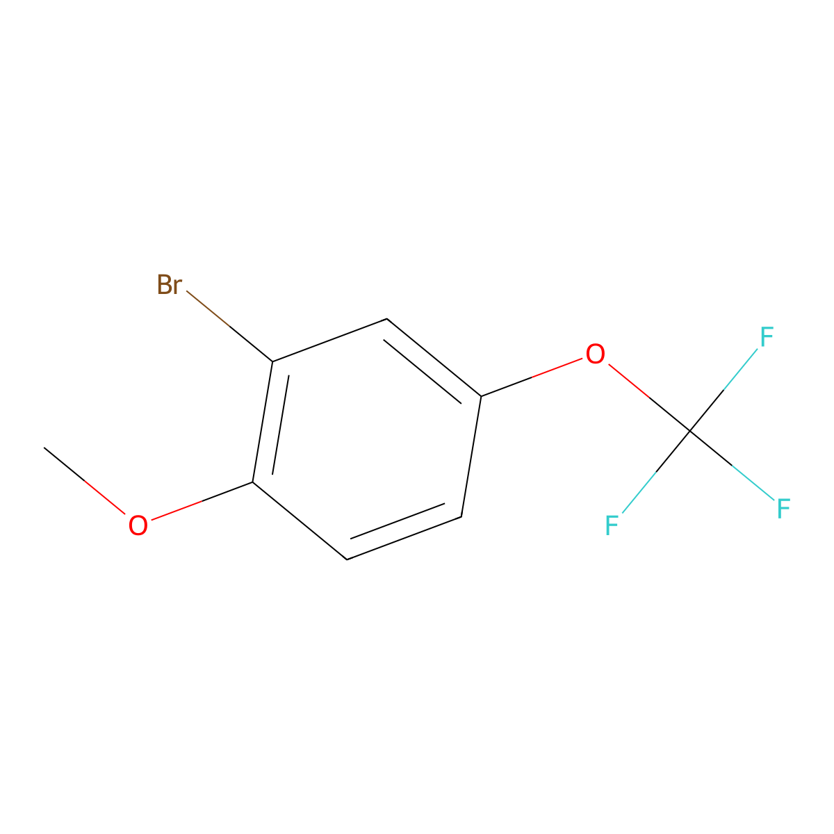 2-Bromo-1-methoxy-4-(trifluoromethoxy)benzene molecular structure, CAS 200956-14-5