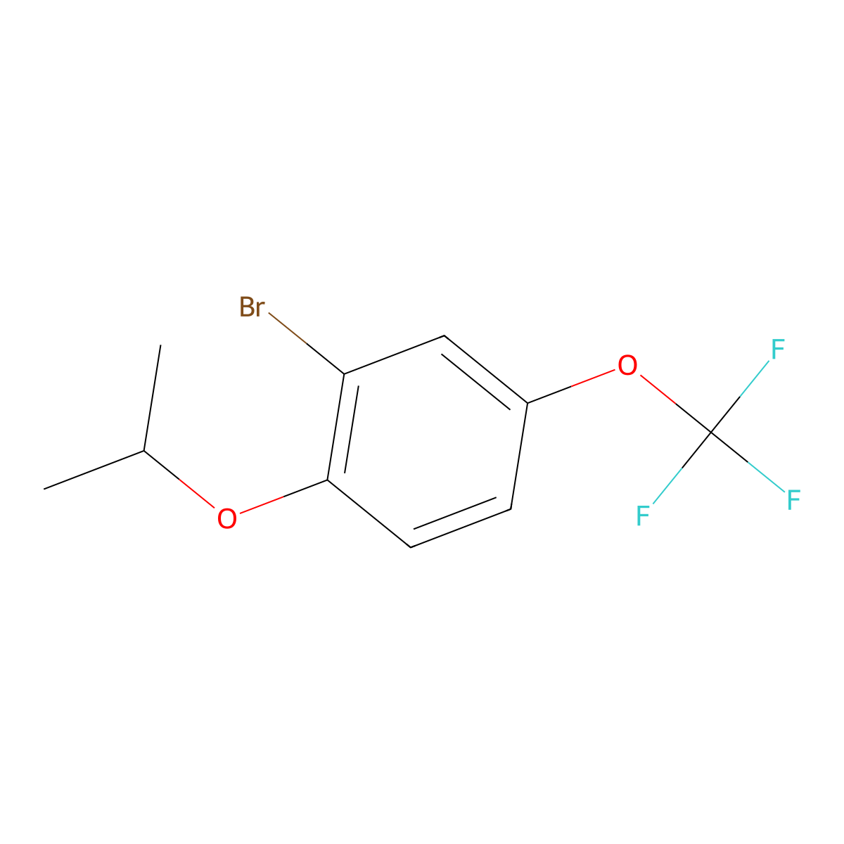 2-Bromo-1-isopropoxy-4-(trifluoromethoxy)benzene molecular structure, CAS 200956-15-6
