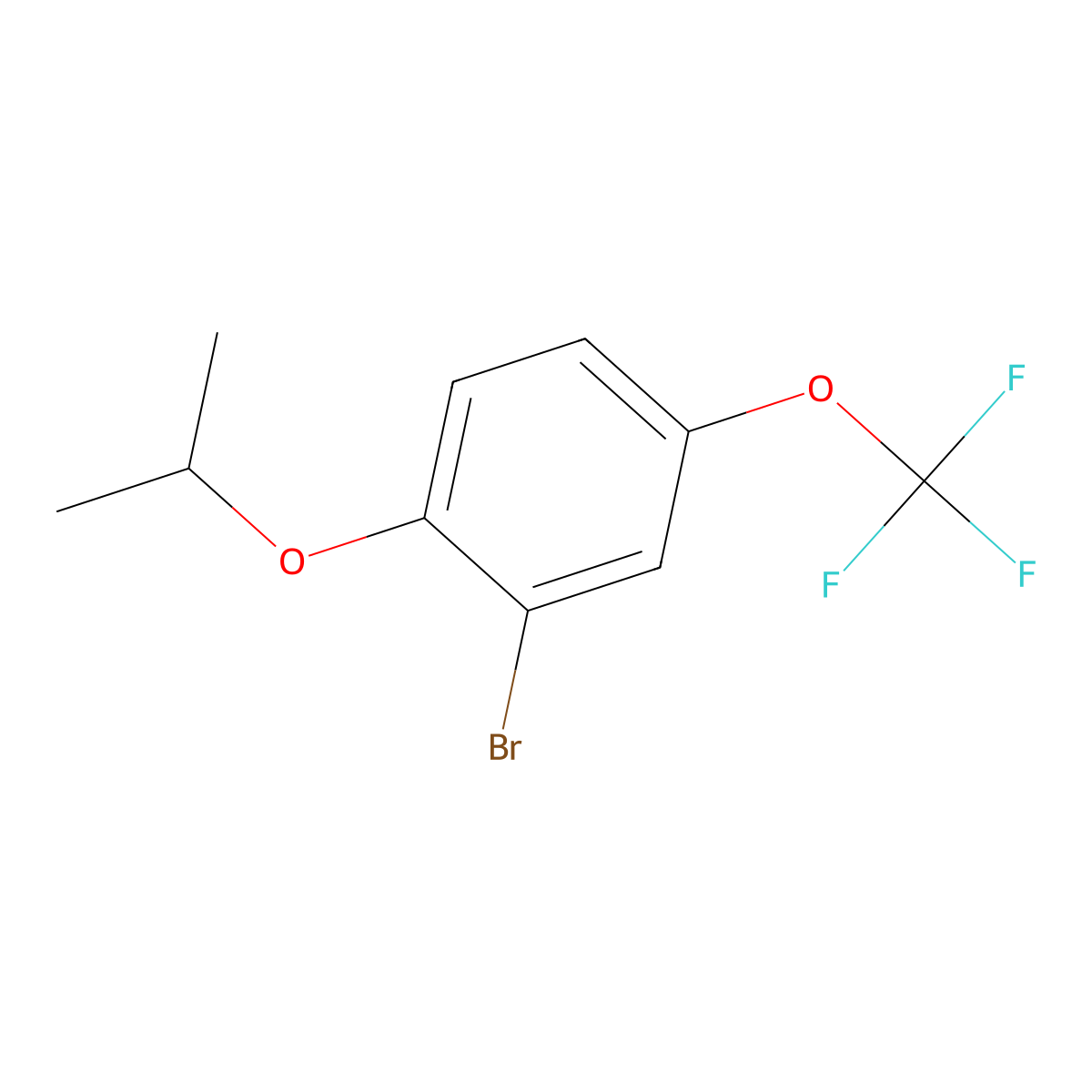 2-Bromo-1-isopropoxy-4-(trifluoromethoxy)benzene molecular structure, CAS 200956-15-6