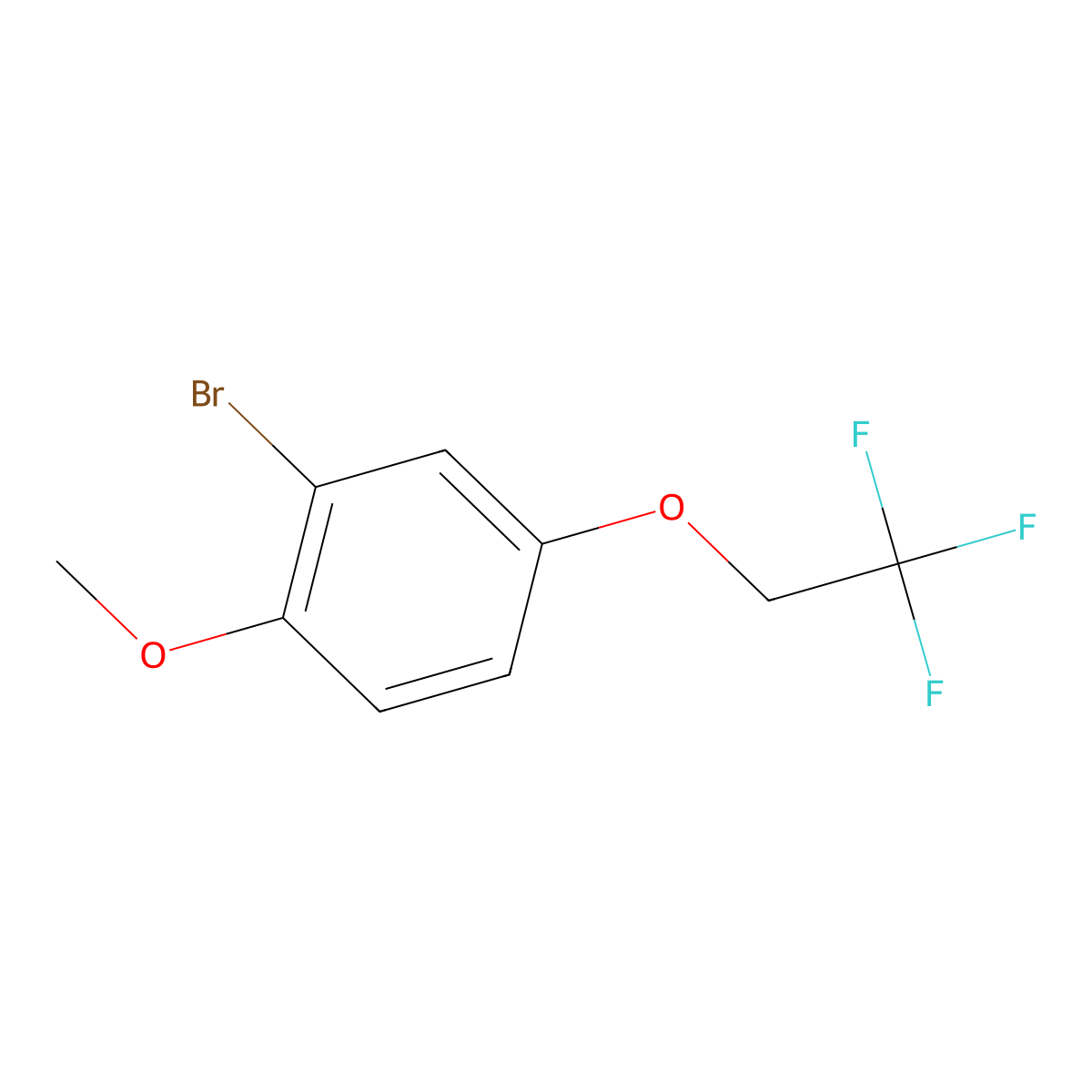 Benzene, 2-bromo-1-methoxy-4-(2,2,2-trifluoroethoxy)- molecular structure, CAS 200956-22-5