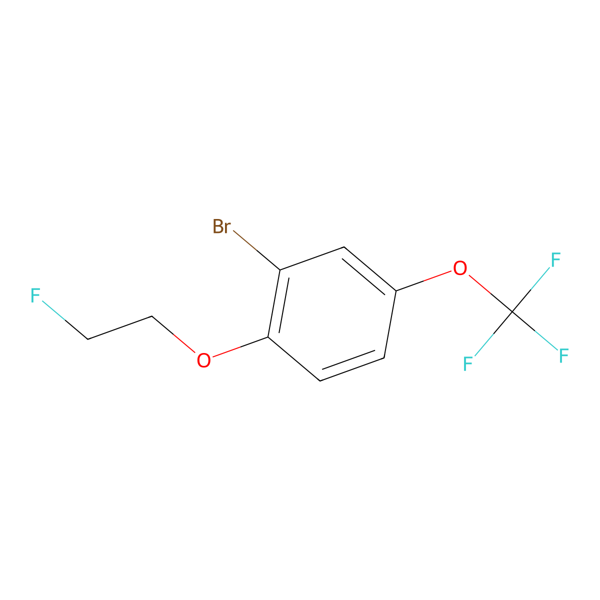 2-(2-Fluoroethoxy)-5-(trifluoromethoxy)bromobenzene molecular structure, CAS 200956-29-2