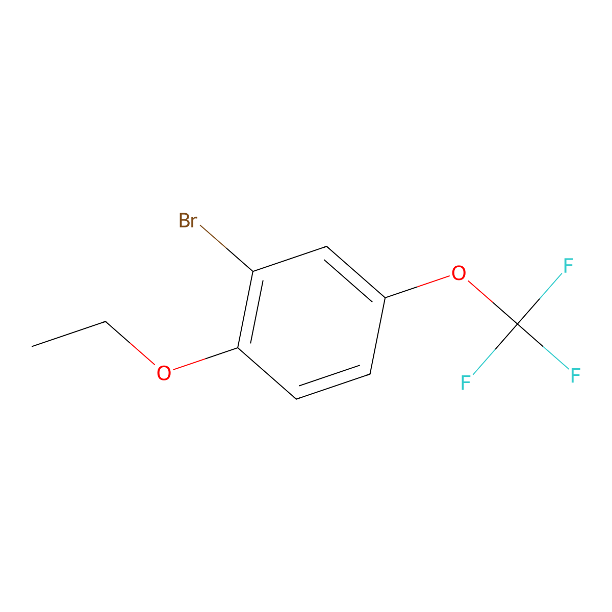 2-Bromo-1-ethoxy-4-(trifluoromethoxy)benzene molecular structure, CAS 200956-50-9
