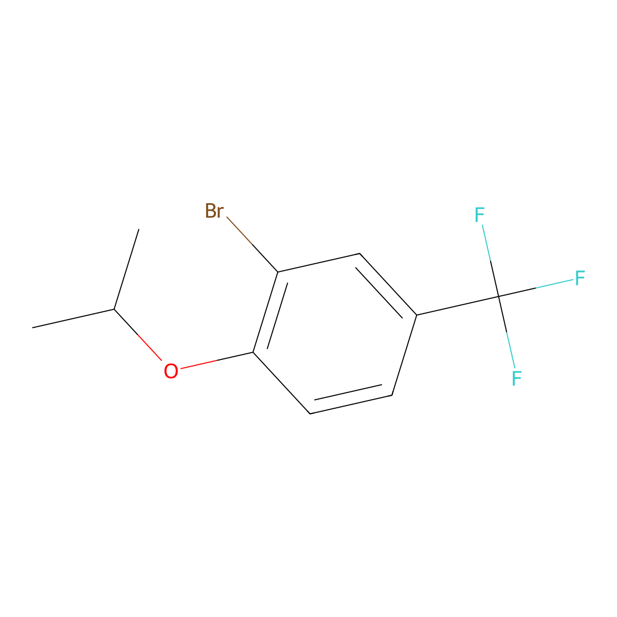 2-Bromo-1-isopropoxy-4-(trifluoromethyl)benzene molecular structure, CAS 200956-54-3