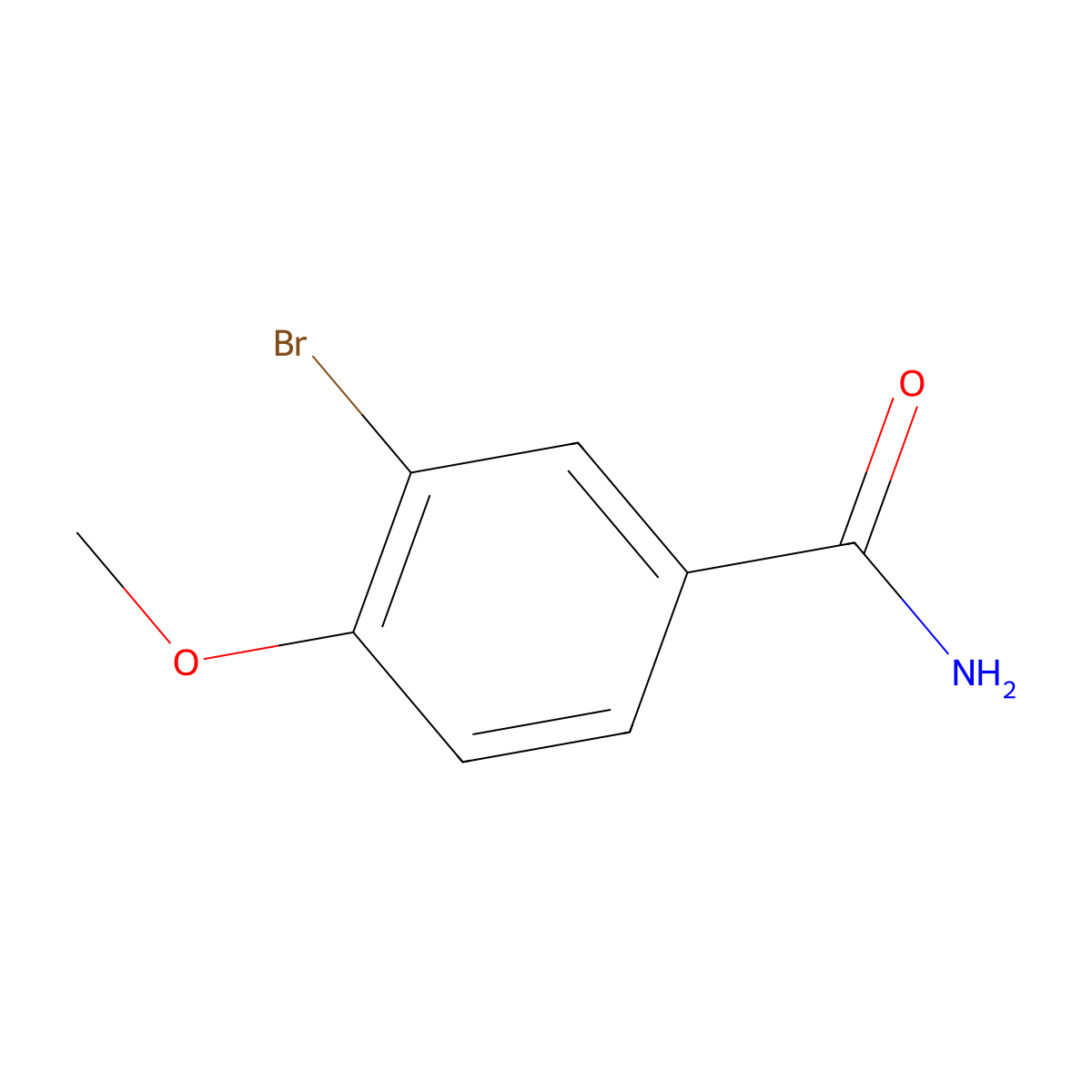 3-Bromo-4-methoxybenzamide molecular structure, CAS 200956-55-4