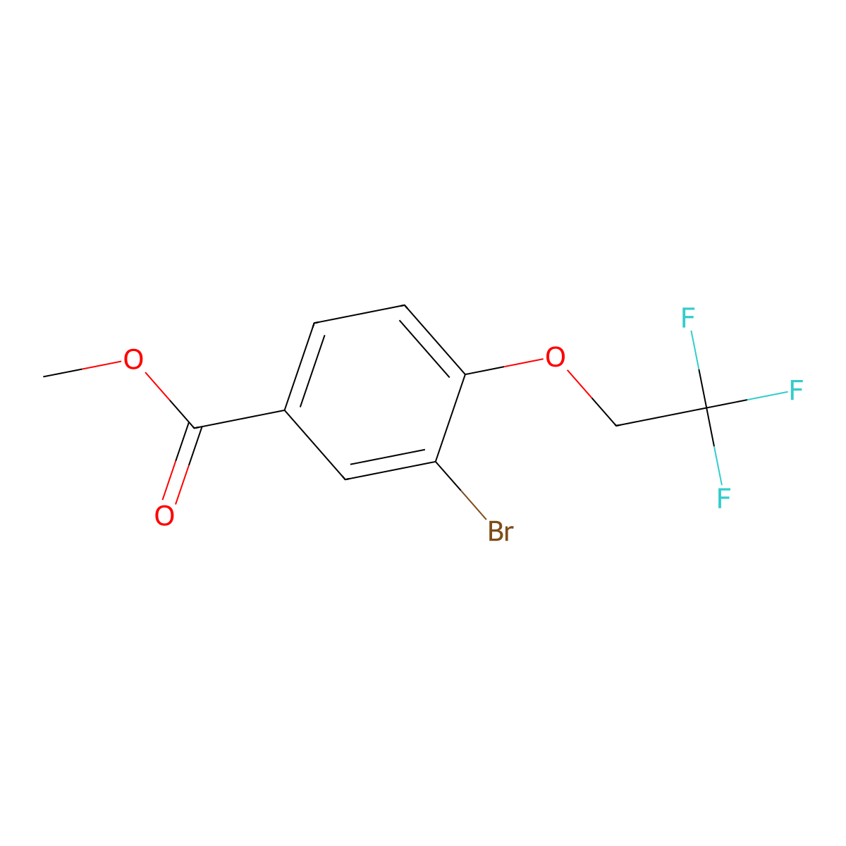 Methyl 3-Bromo-4-(2,2,2-trifluoroethoxy)benzoate molecular structure, CAS 200956-57-6