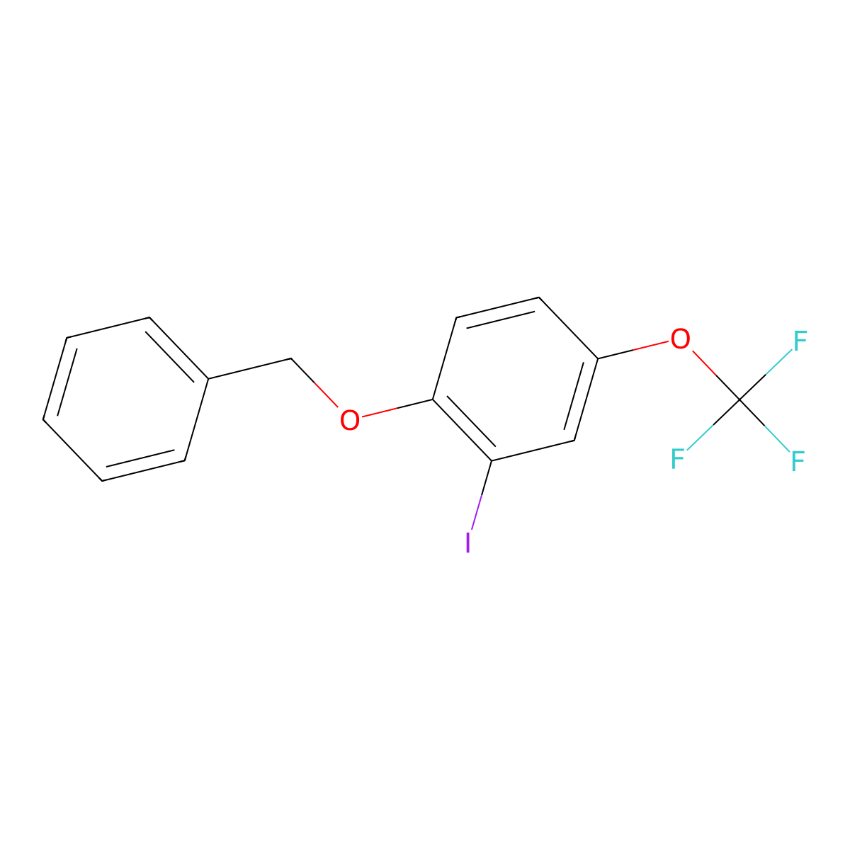 1-(Benzyloxy)-2-iodo-4-(trifluoromethoxy)benzene molecular structure, CAS 200956-93-0