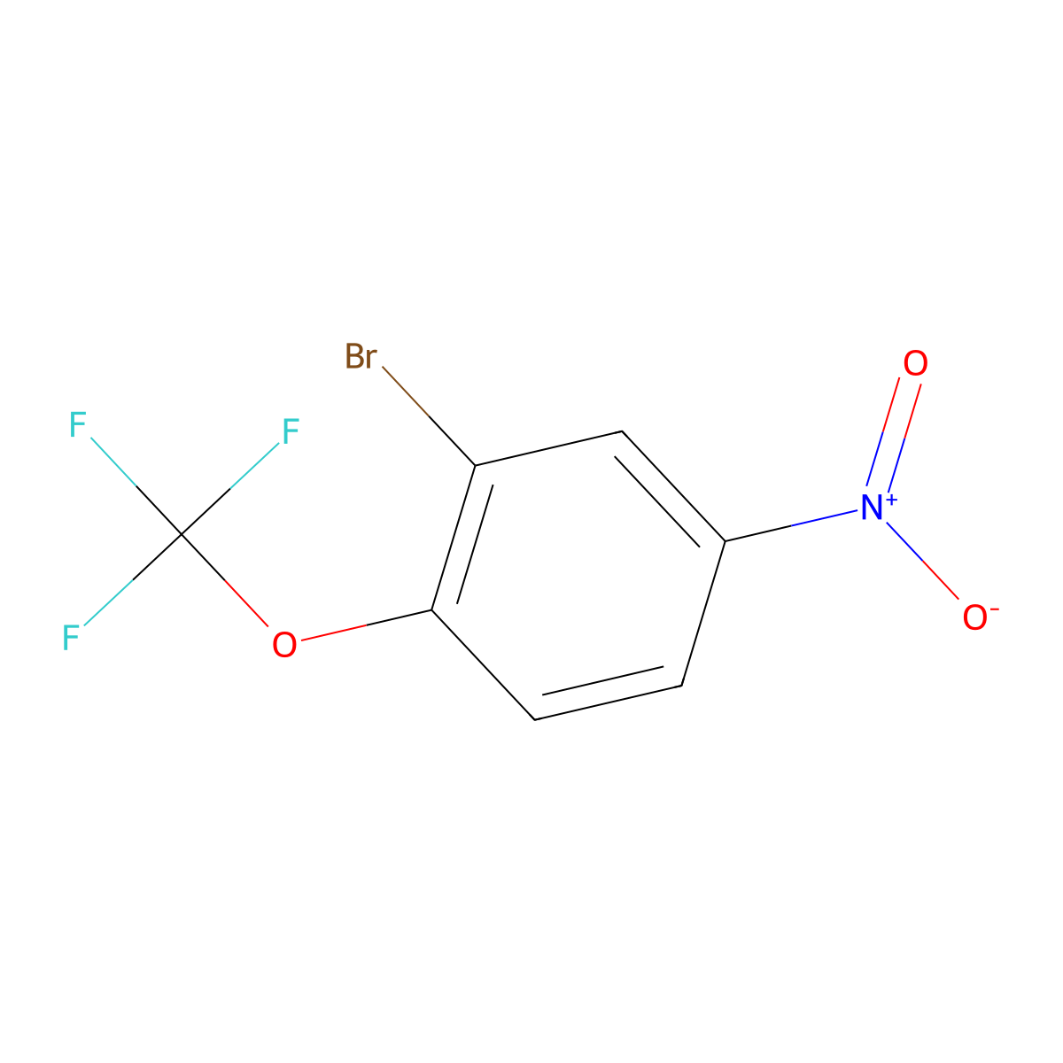 2-Bromo-4-nitro(trifluoromethoxy)benzene molecular structure, CAS 200958-40-3