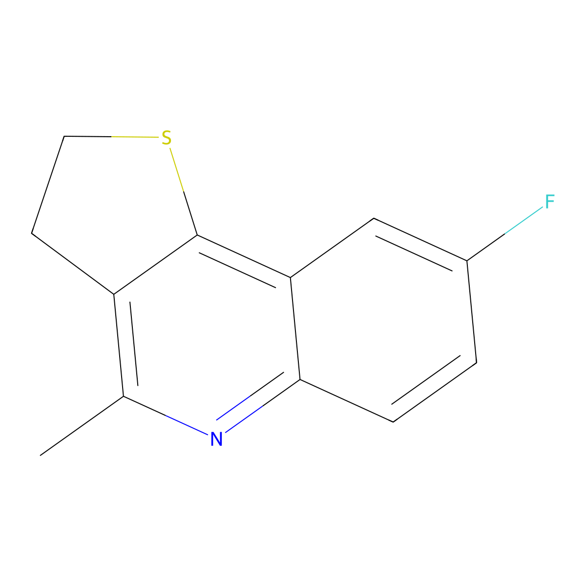 8-Fluoro-4-methyl-2,3-dihydrothieno[3,2-c]quinoline molecular structure, CAS 200958-67-4