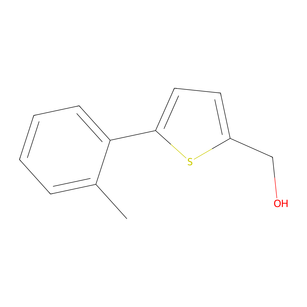 5-(2-Methylphenyl)-2-thiophenemethanol molecular structure, CAS 2009584-77-2