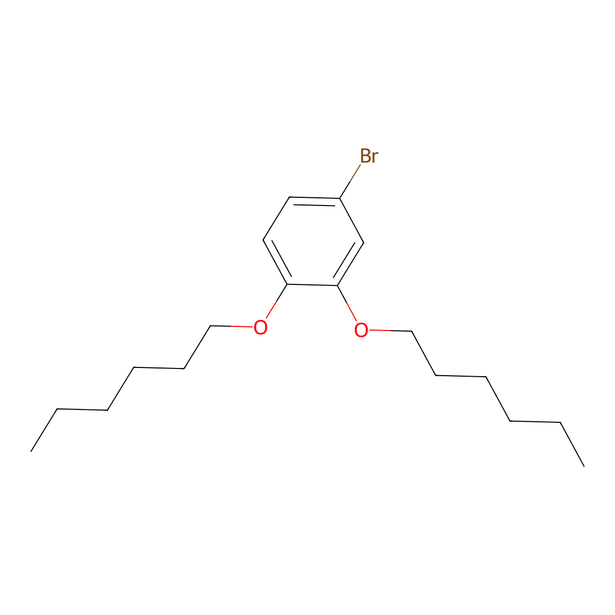 4-Bromo-1,2-bis(hexyloxy)benzene molecular structure, CAS 200959-51-9