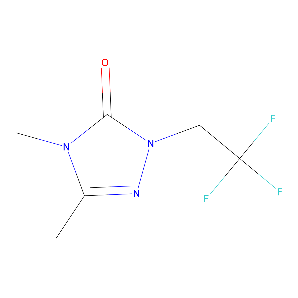3,4-dimethyl-1-(2,2,2-trifluoroethyl)-4,5-dihydro-1H-1,2,4-triazol-5-one molecular structure, CAS 2009591-54-0