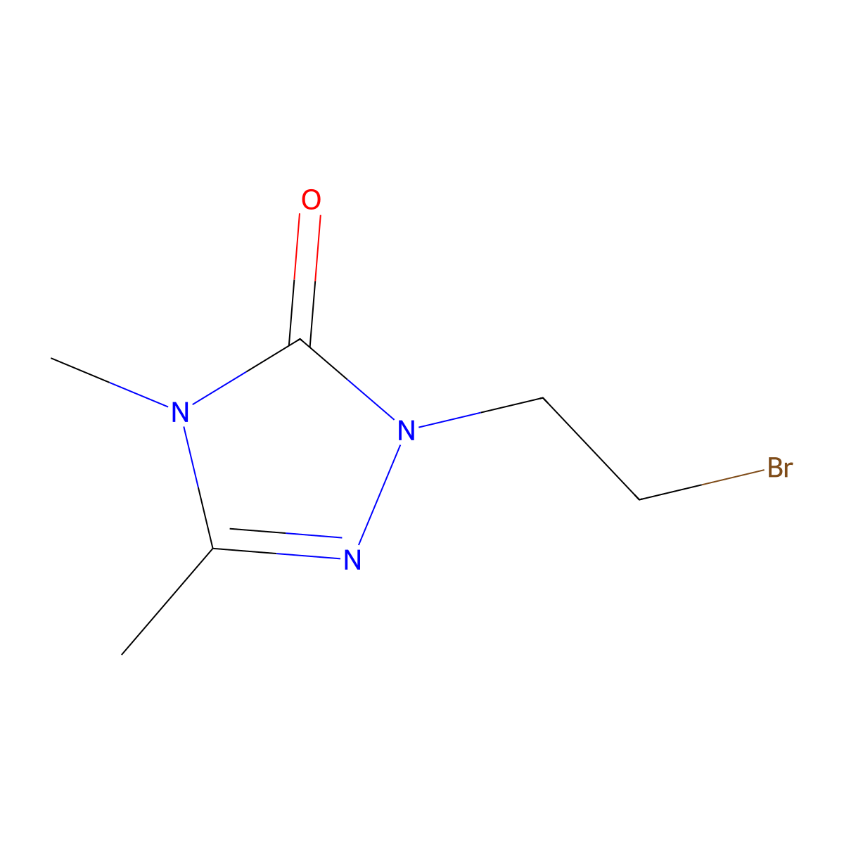 1-(2-bromoethyl)-3,4-dimethyl-4,5-dihydro-1H-1,2,4-triazol-5-one molecular structure, CAS 2009604-87-7