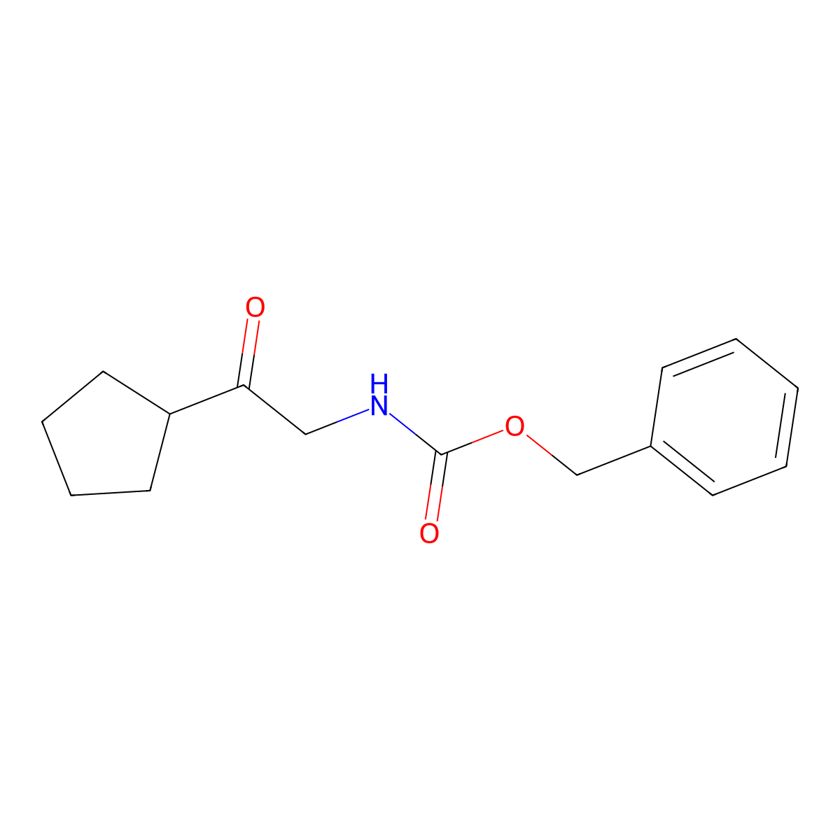 benzyl N-(2-cyclopentyl-2-oxoethyl)carbamate molecular structure, CAS 2009715-92-6