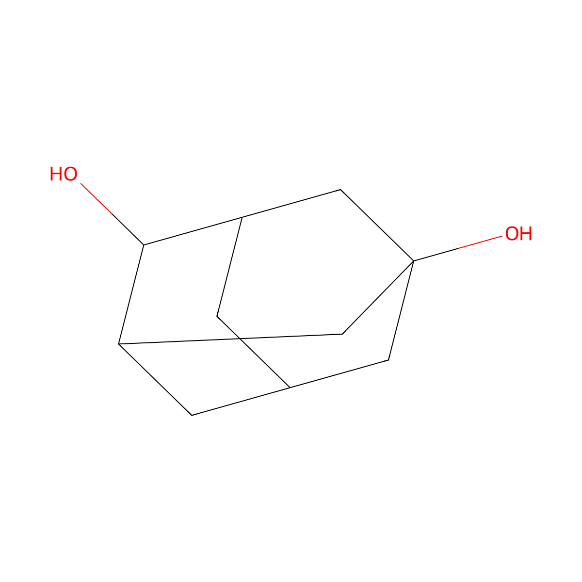 Adamantane-1,4-diol molecular structure, CAS 20098-16-2