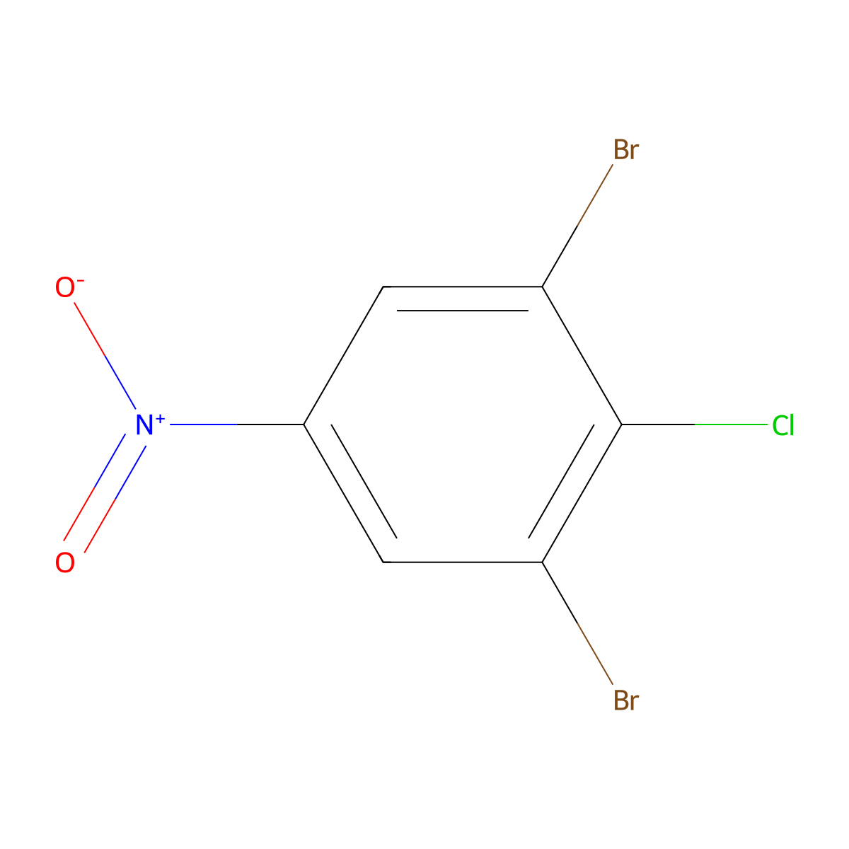 1,3-Dibromo-2-chloro-5-nitrobenzene molecular structure, CAS 20098-47-9