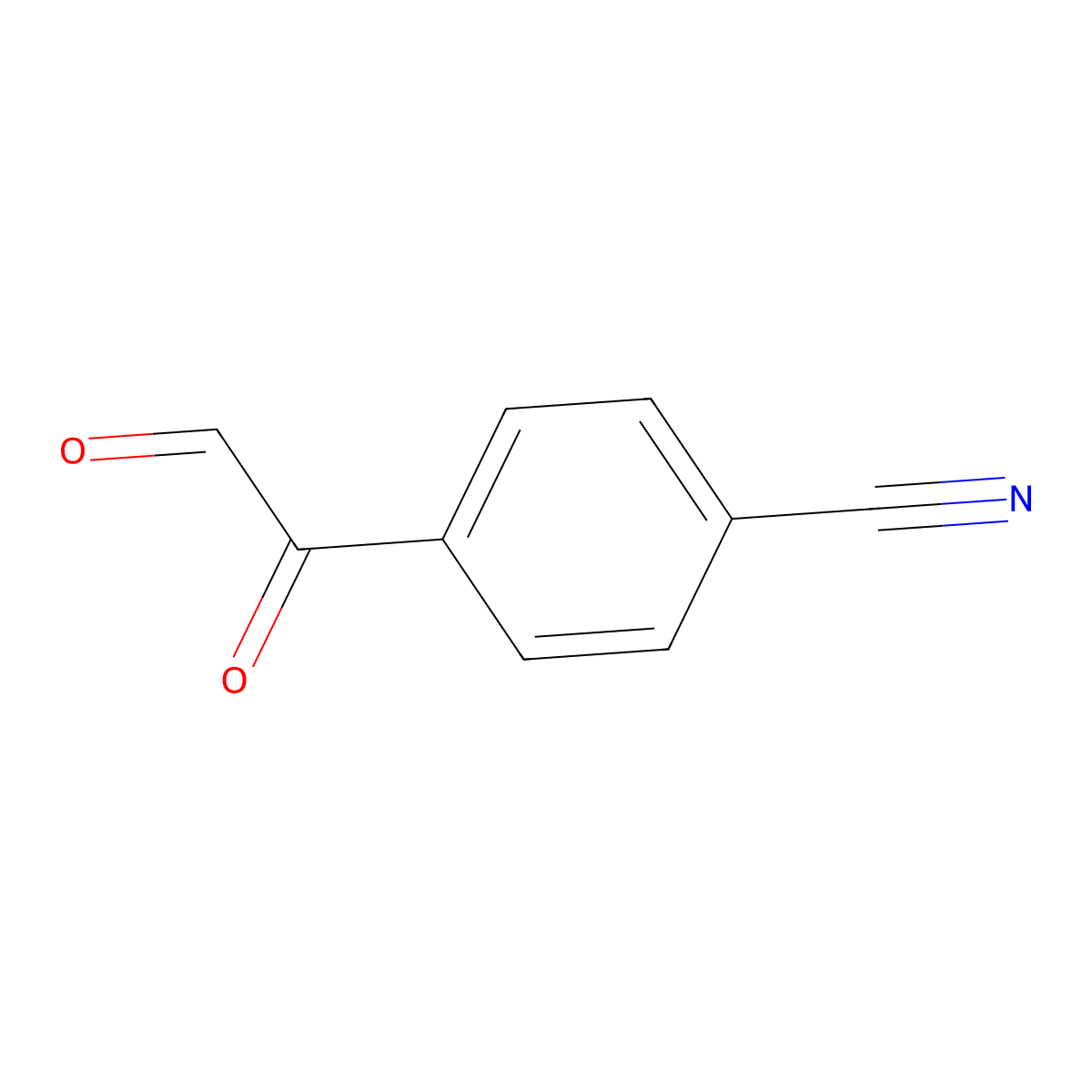 4-(2-Oxoacetyl)benzonitrile molecular structure, CAS 20099-53-0