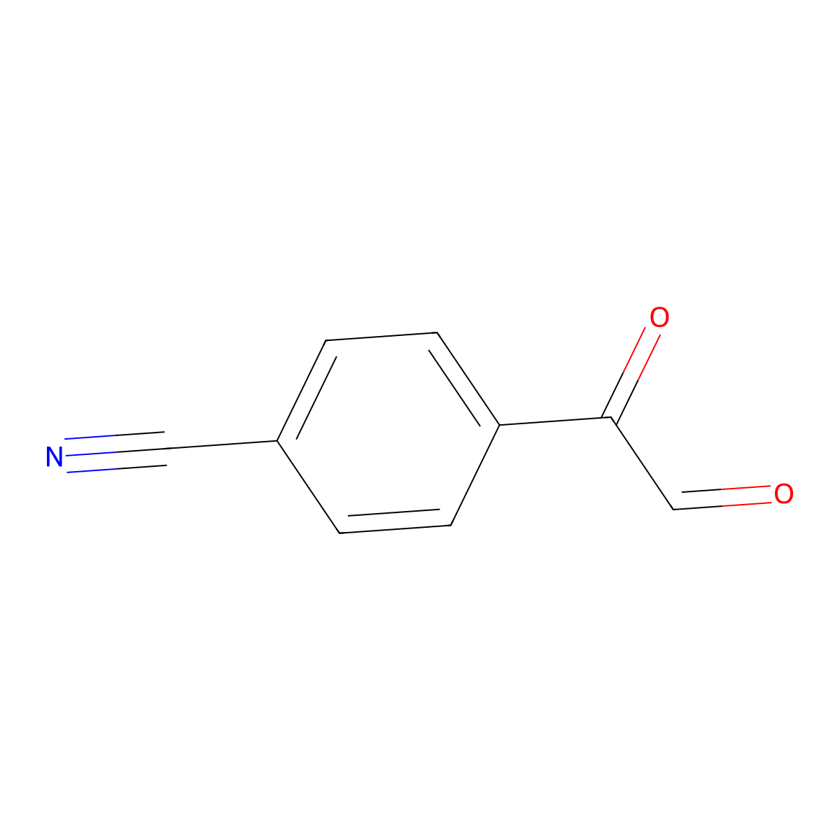 4-(2-Oxoacetyl)benzonitrile molecular structure, CAS 20099-53-0