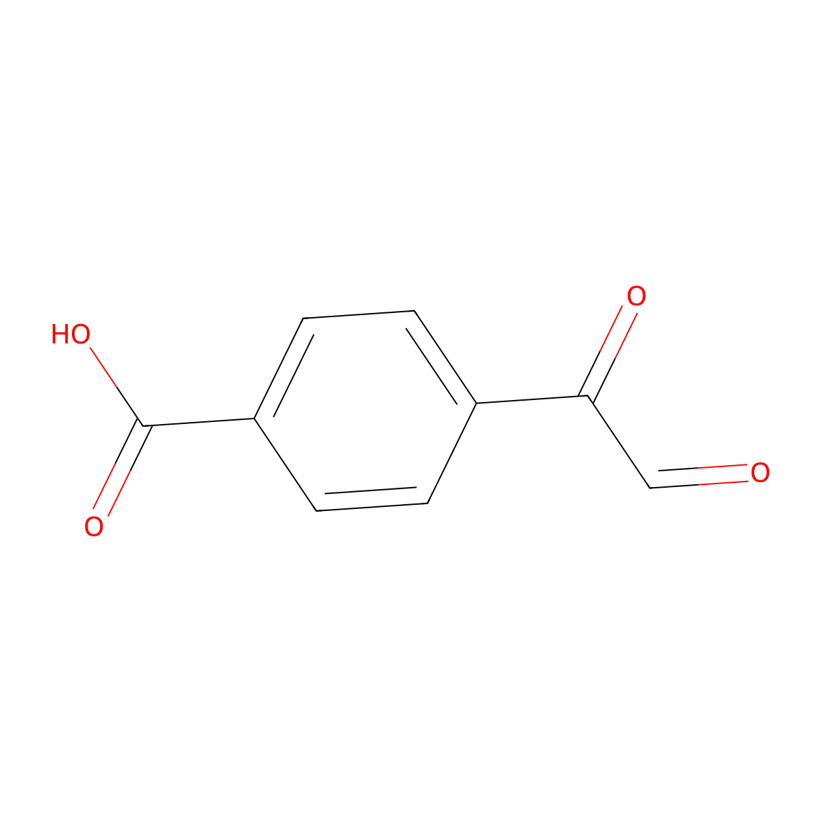 4-(2-Oxoacetyl)benzoic acid molecular structure, CAS 20099-54-1