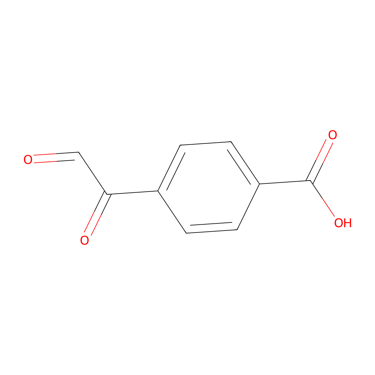4-(2-Oxoacetyl)benzoic acid molecular structure, CAS 20099-54-1