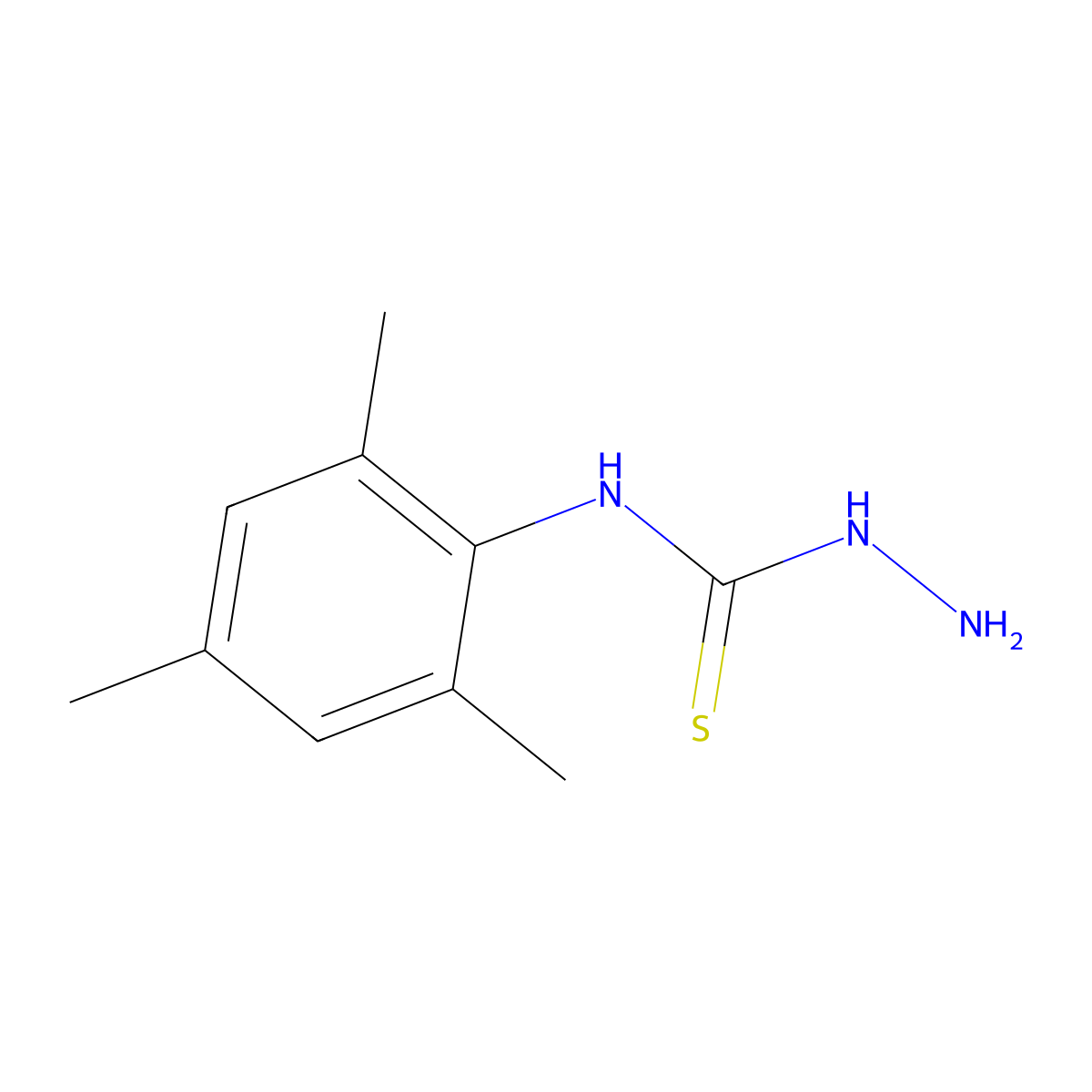 N-(2,4,6-Trimethylphenyl)hydrazinecarbothioamide molecular structure, CAS 20099-55-2