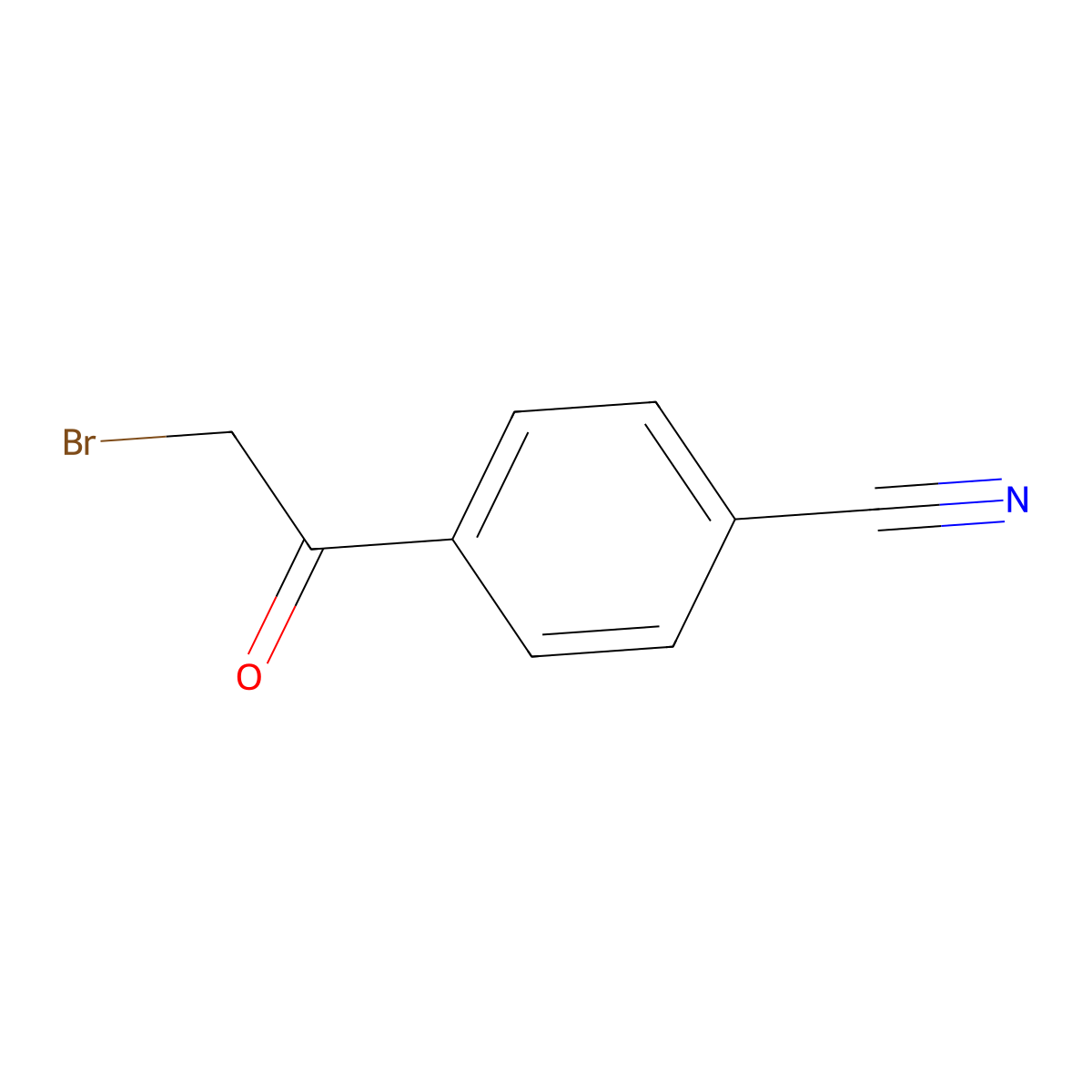 4-(Bromoacetyl)benzonitrile molecular structure, CAS 20099-89-2