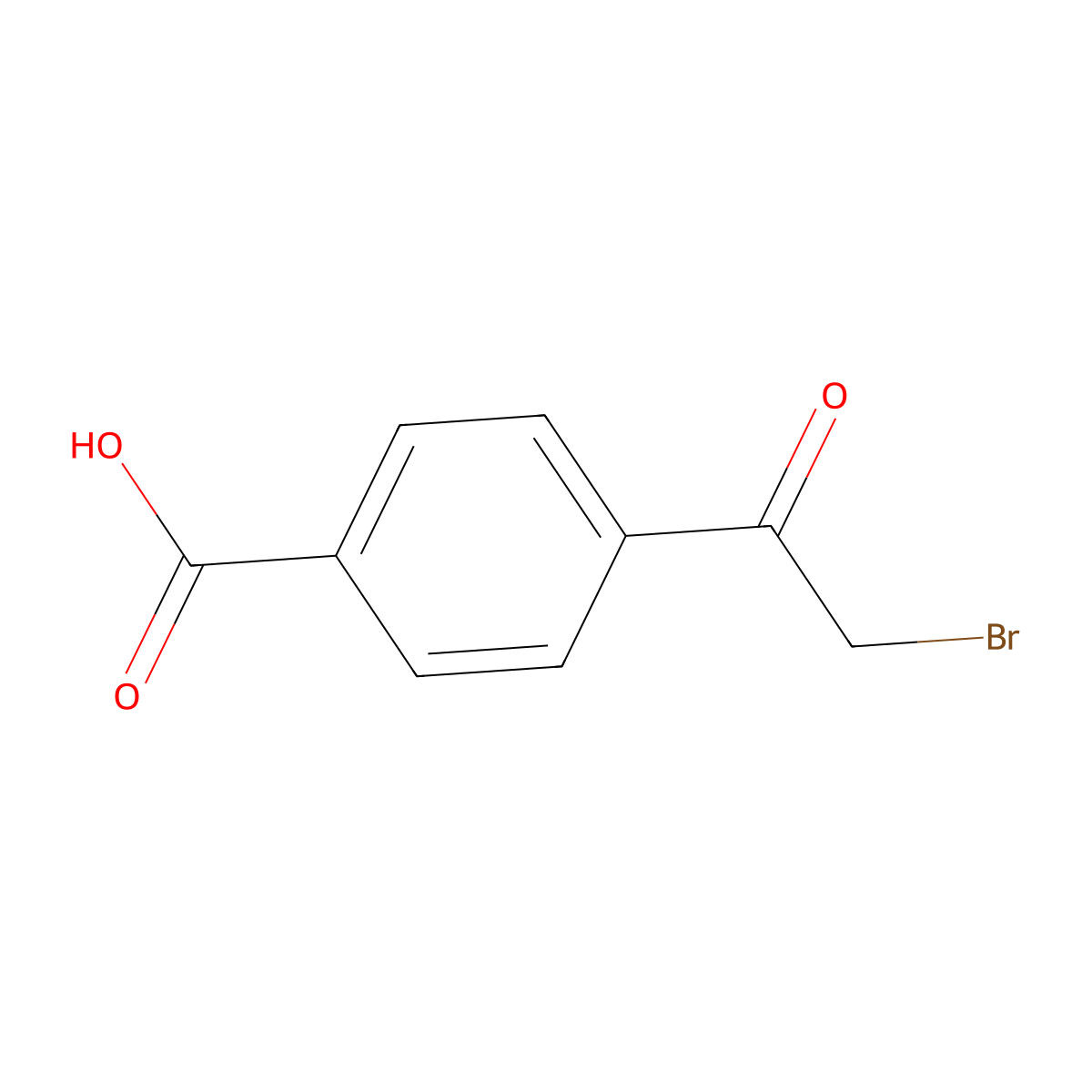 4-(2-bromoacetyl)benzoic Acid molecular structure, CAS 20099-90-5